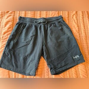 Men’s Helsinki Athletica Black Athletic Shorts Large Zip Pocket Performance